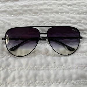 Quay Aviator Sunglasses - Black Gradient